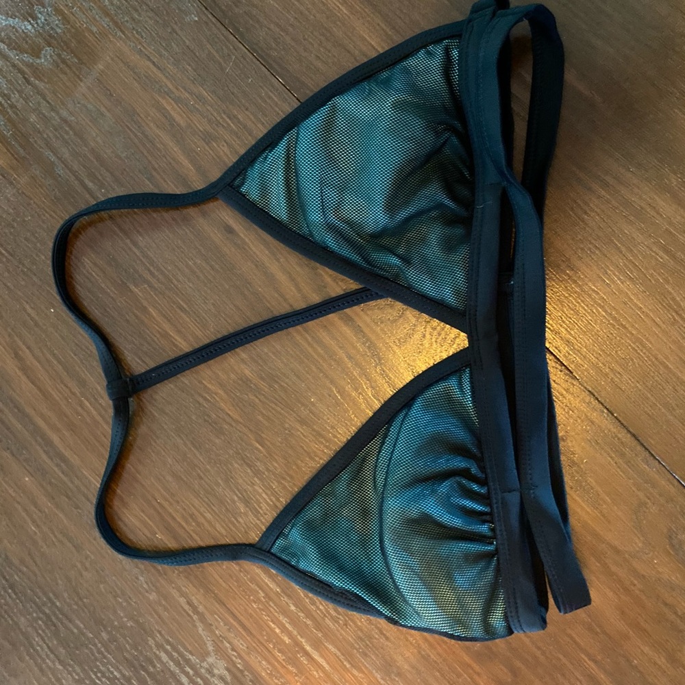 Black mesh bikini top